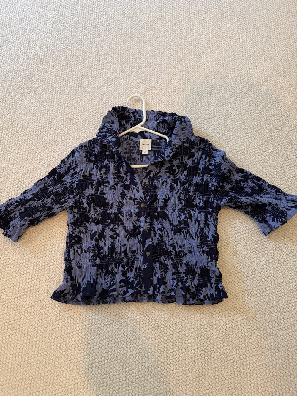 Anthropologie smocked top